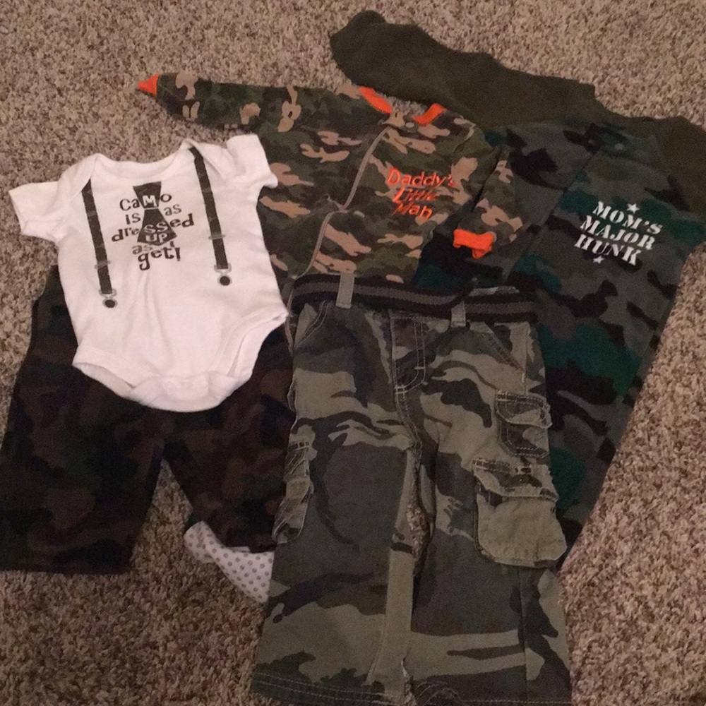 Baby Boy Camo Cutie lot - sizes 0-18 months